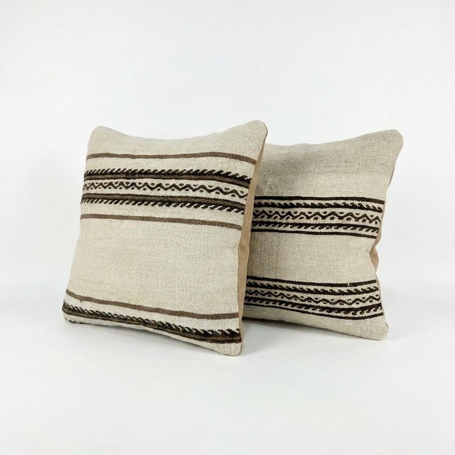This beautiful 20'' X 20'' pillow cover set was made from authentic Turkish Kilim pieces. Bright colors of wool adorn the...