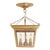 Chapman & Myers for Visual Comfort Signature Cornice Semi-Flush Lantern in Hand-Rubbed Antique Brass For Sale