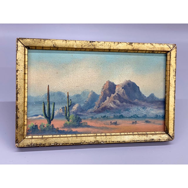 1920s Southwestern Desert Scene Painting For Sale - Image 4 of 9