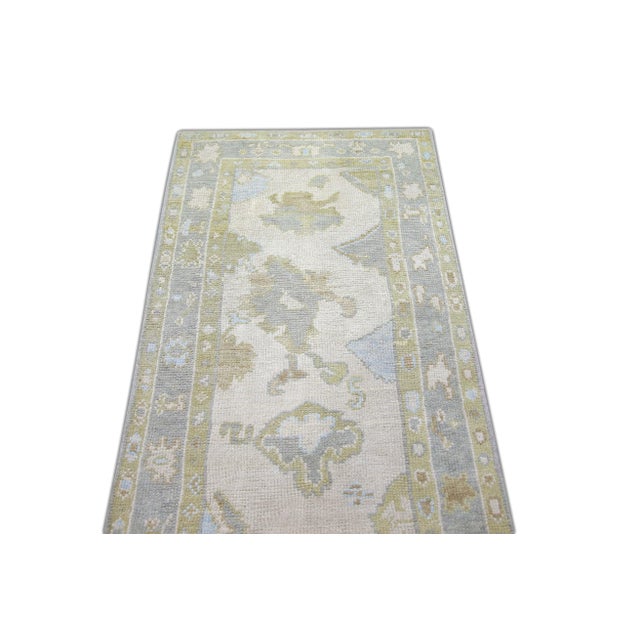 Modern Turkish Oushak Rug 2'6" x 15'10" For Sale - Image 4 of 7