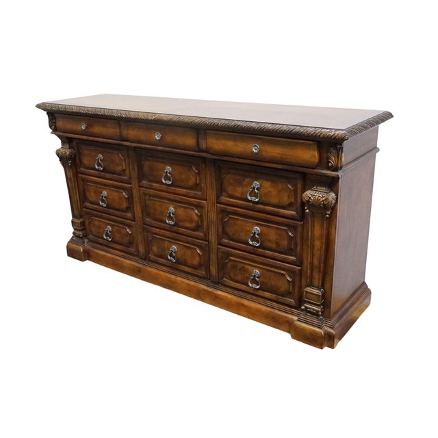 ASHLEY FURNITURE Casa Mollino Pecan Rustic European 74" Triple Dresser B543-31 38.5" High 74" Wide 20" Deep We specialize...