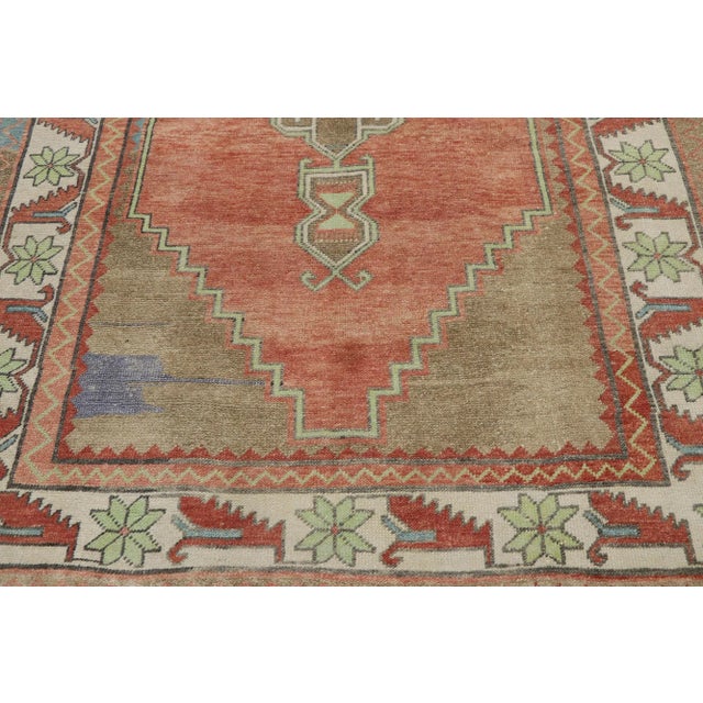 Late 20th Century Vintage Turkish Oushak Rug - 04'07 X 12'07 For Sale - Image 4 of 8