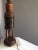 Wood 1950s Vintage Wood & Leather Column Table Lamp For Sale - Image 7 of 10