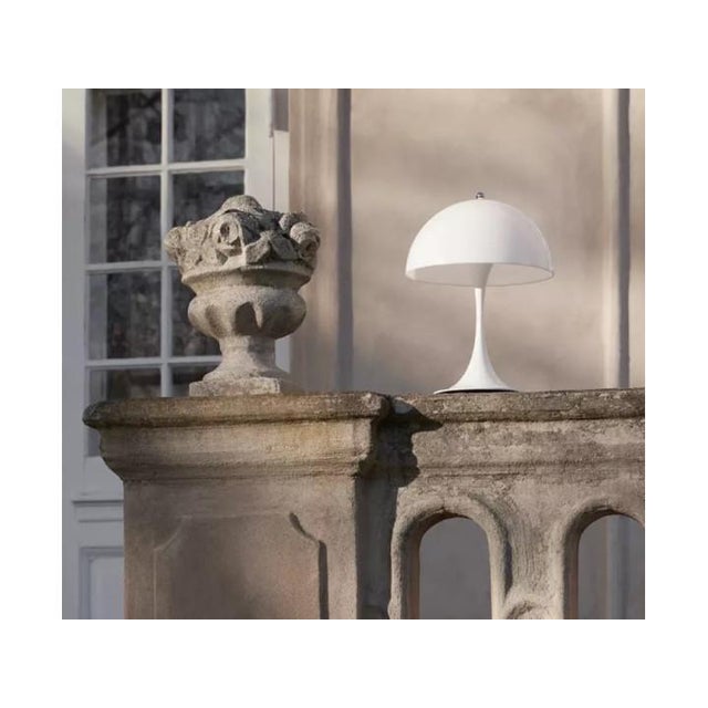 Panthella Portable Led Table Lamp with Battery Ø 25 Cm, 1970s For Sale - Image 3 of 4