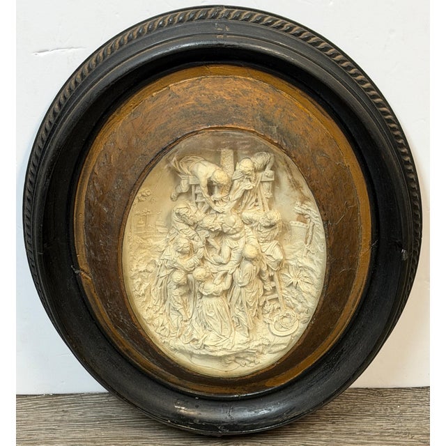 19th Century Carved Meerschaum Devotional Relief of The Descent from the Cross For Sale - Image 4 of 16