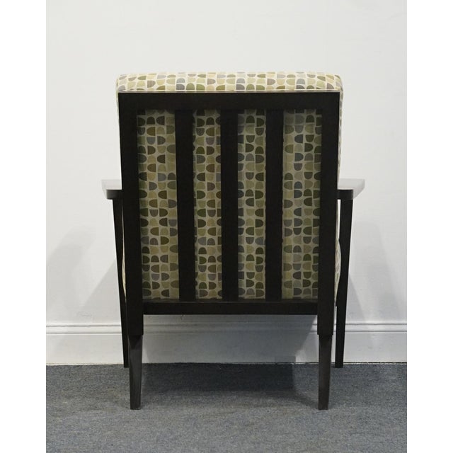 Ethan Allen Contemporary MCM Mid Century Modern Wood Framed Upholstered Lounge Chair 220084-001 For Sale In Kansas City - Image 6 of 12