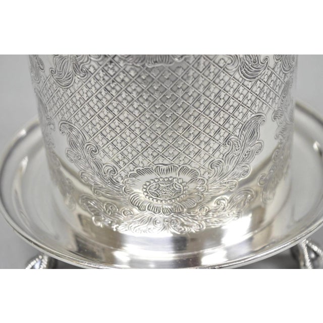 Silver Vintage Viners of Sheffield English Regency Silver Plated Wine Bottle Coaster For Sale - Image 8 of 16