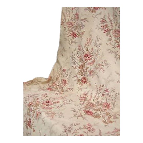 Antique 1910s French Linen Floral Botanical Curtain Fabric Chairish