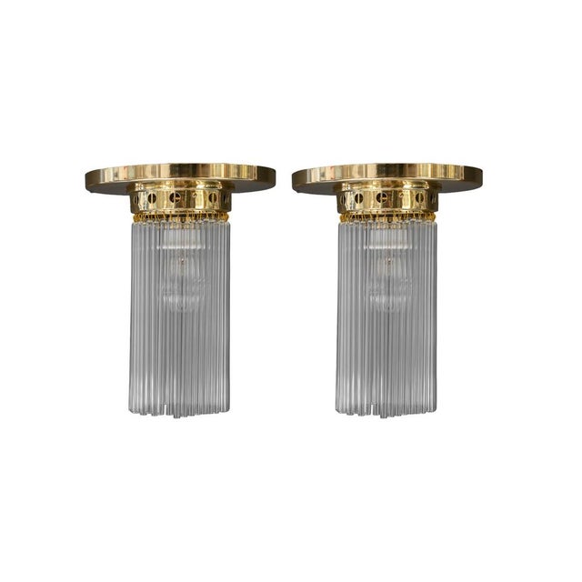 Art Deco Ceiling Lamps with Glass Sticks, 1920s, Set of 2 For Sale - Image 14 of 14