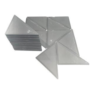 Set of 33 Triangle Plates for Appetizers or Mezze or Charcuterie For Sale