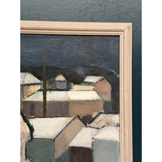 Helmer Forslund, Winter Night Over the City, 1950s, Oil on Canvas, Framed For Sale - Image 12 of 18