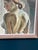 Original Swedish Oil on Panel – “Woman from Behind” by Waldemar (Walle) Ewetz – Signed – Vintage & Framed – 45 × 45 cm...