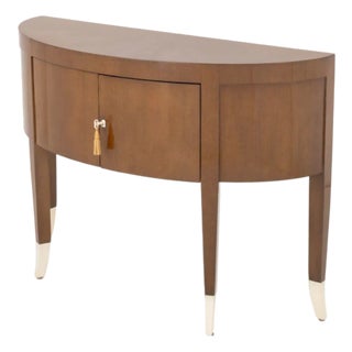French Art Deco Style Demilune Cabinet For Sale