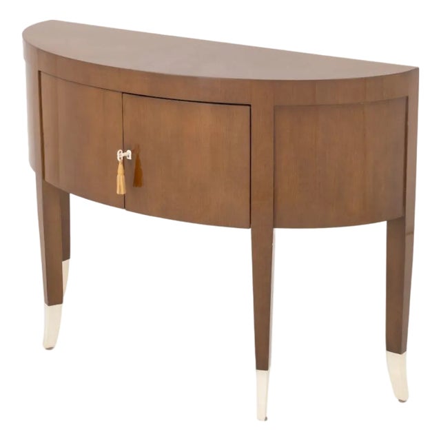 French Art Deco Style Demilune Cabinet For Sale