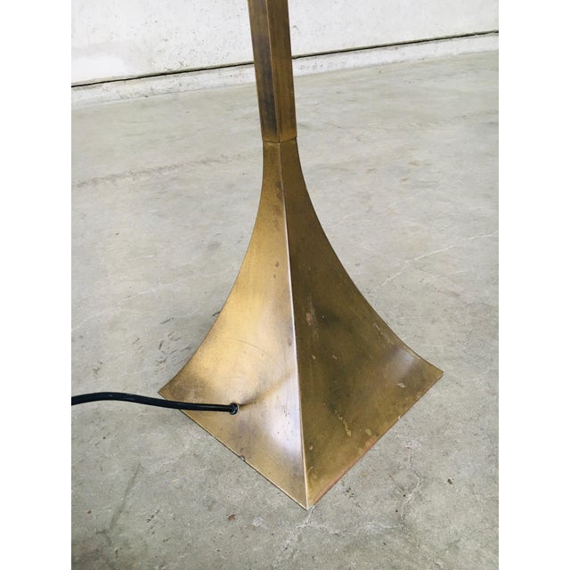 Postmodern Design Brass Fluted Torchiere Floor Lamp by Relco, Italy, 1980s For Sale - Image 18 of 18