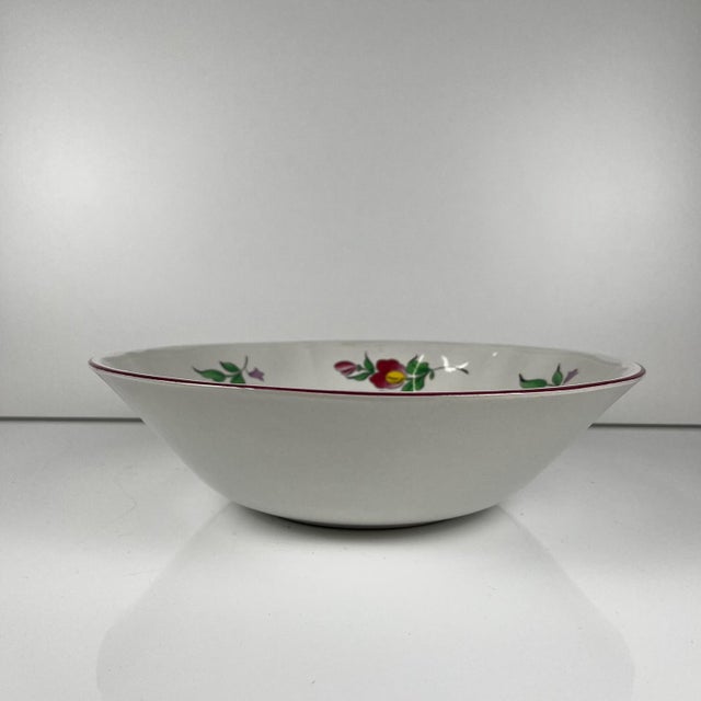 MM Salad Bowl Reverbère Model with Tulip Motif by Kg Lunéville, 1980s For Sale - Image 4 of 9