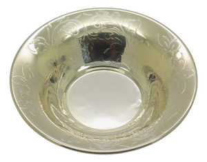 Small Vintage Italian Handmade Silver Bowl with Floral, Palermo, Sicily, Italy, 1970s