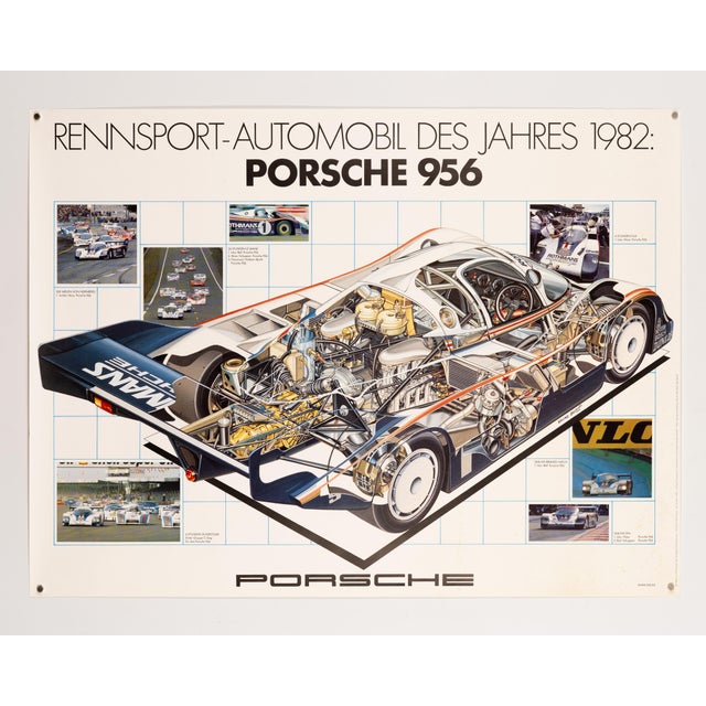 Modern Original Porsche Poster by Bruno Betti, 1982 For Sale - Image 3 of 9