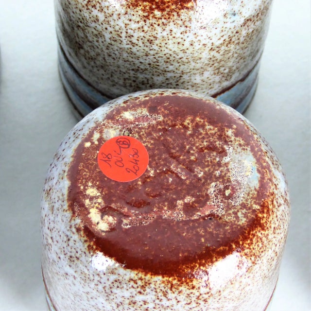 Ceramic Ceramic Cups from Accolay, 1960s, Set of 6 For Sale - Image 7 of 9