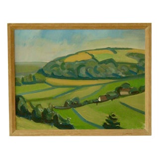 Rudolf Flink, Landscape, 1960s, Oil on Canvas, Framed For Sale