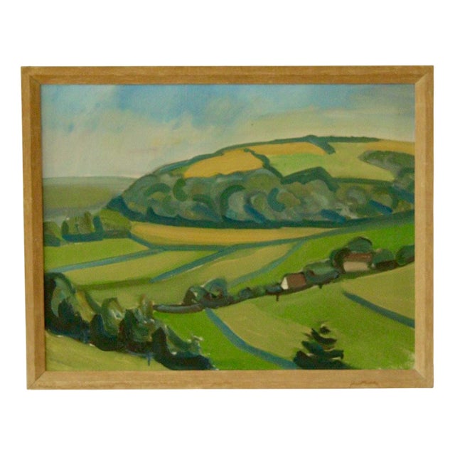 Rudolf Flink, Landscape, 1960s, Oil on Canvas, Framed For Sale