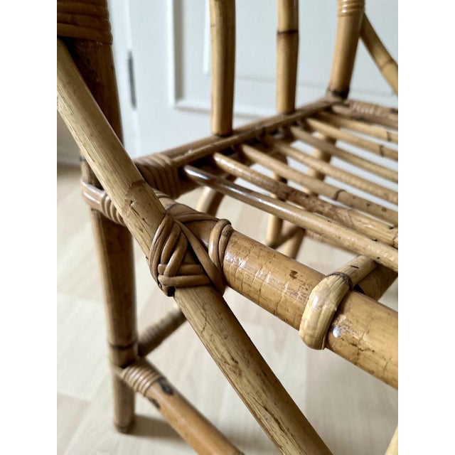 Vintage Italian Rattan Chair, 1960s For Sale - Image 13 of 18