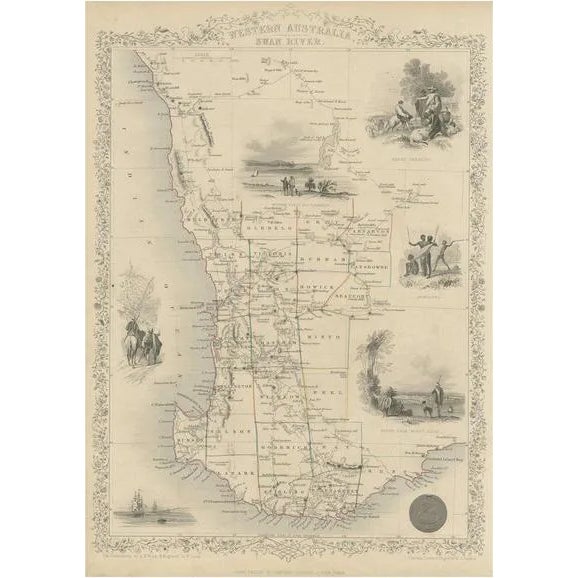 Map of Western Australia and Swan River with Insets of Perth ...