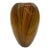 Vintage Murano-Style Orange & Amber Striped Cane Art Glass Vase For Sale
