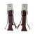 1980s Scandinavian Brutalist–Postmodern Iron & Ice Glass Candle Holders For Sale - Image 4 of 7