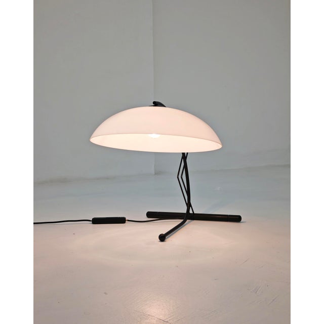 Modern Table Lamp in Murano Glass and Black Metal, 1980s For Sale - Image 3 of 18