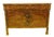 Wooden Chest of Drawers with Three Drawers and Burl Finish For Sale