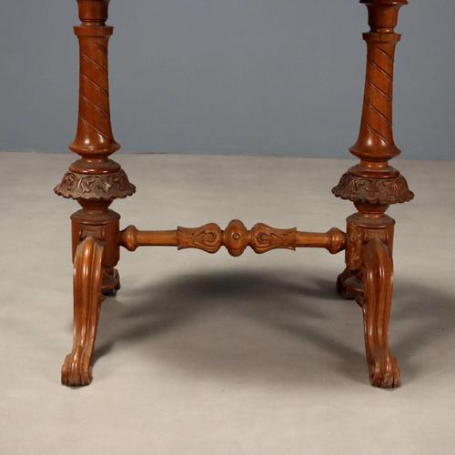 Coffee Table in Walnut and Walnut Burl For Sale - Image 9 of 11