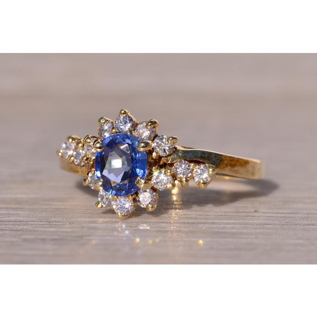 2000 - 2009 The Open: Sapphire and Natural Diamond Ring in Yellow Gold For Sale - Image 5 of 11