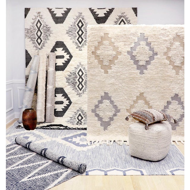 Pasargad Home Santa Fe Ivory Wool Area Rug, 9' 0'' X 12' 0'' For Sale In New York - Image 6 of 6