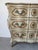 Vintage Louis XV Style Bombe Chest of Drawers in Painted Finish With Ornate Brass Hardware For Sale - Image 9 of 12