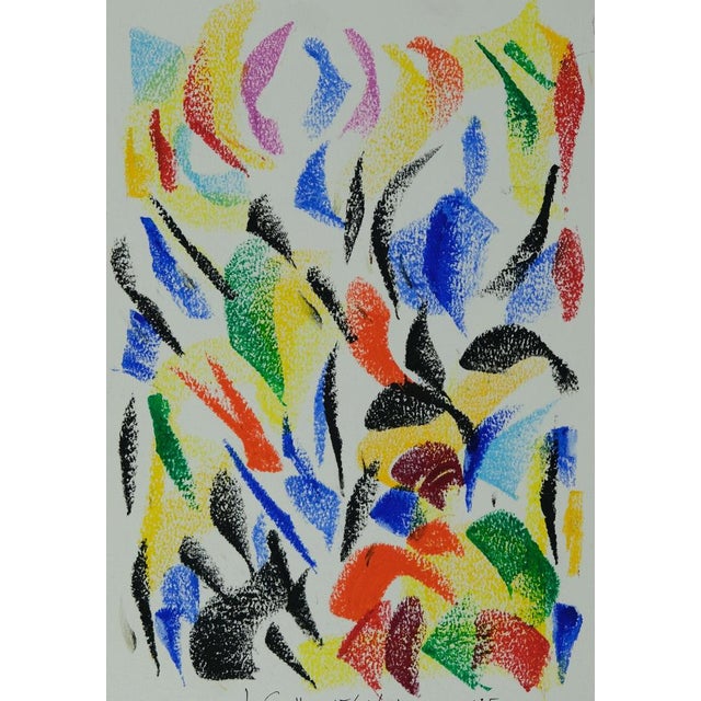 Modern Françoise Galle, The Suspended Flight, Pastel For Sale - Image 3 of 7