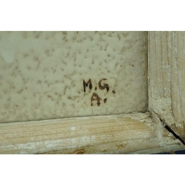 Ceramic Vintage Italian Ceramic Tile with Ships and Sailing Ships by Lino Berzoini for the MGA Mazzotti Factory, 1930s For Sale - Image 7 of 18