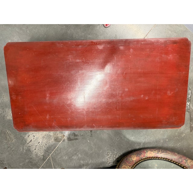 1990s Burton-Ching Ming Style Red Laquer Coffee Table For Sale In Los Angeles - Image 6 of 10