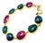 Bochic "Rough Cut" Natural Emeralds, Sapphires & Rubies Set In 18K Gold & Silver For Sale
