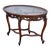 1920 French Walnut Hand Carved Oval Serving Table For Sale