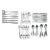 Vintage Traditional Modern Mix Match Stainless Steel Silverware Flatware Set – 8 Place Settings For Sale