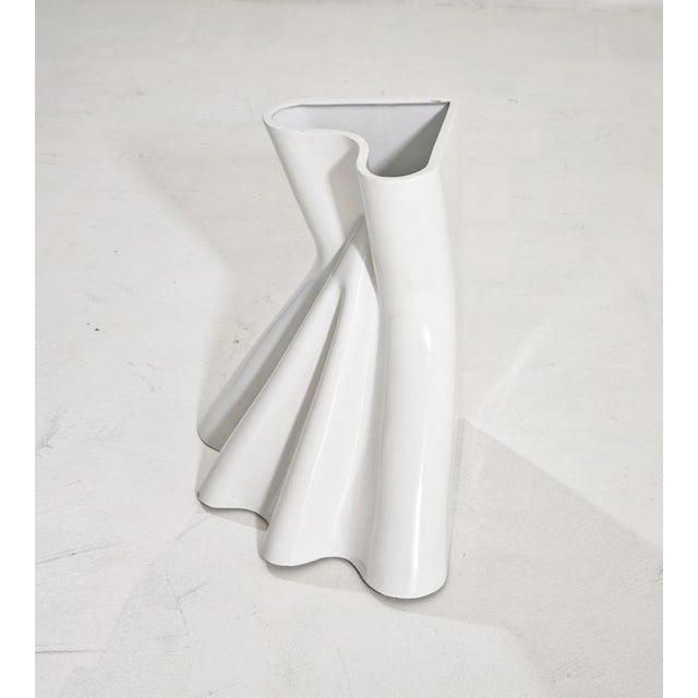 White Mid-Century Modern White Glazed Ceramic Umbrella Stand by Enzo Bioli for Il Picchip Italia, 1970s For Sale - Image 8 of 17
