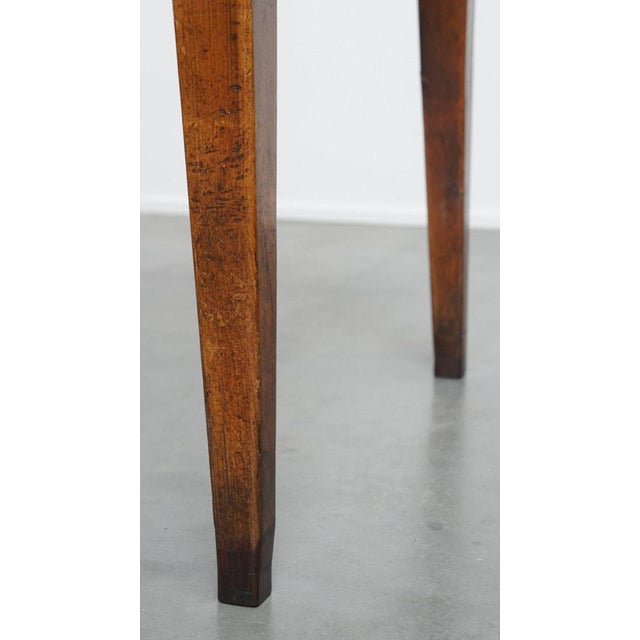 Antique French Cherry Dining Table with a Large Extendable Top and a Drawer For Sale - Image 14 of 17