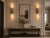 Contemporary Brass Double Wall Sconce With Natural Alabaster Shades, Contemporary Double Wall Sconce, Natural Stone Lighting for Bedroom & Hallway For Sale - Image 3 of 9