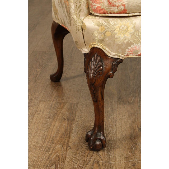 Georgian Style Mahogany Wingback Armchair For Sale - Image 9 of 12