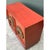 Wood Vintage Lane Red Cabinet With Ornate Medallions For Sale - Image 7 of 14