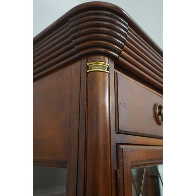 Brown Lexington Nautica Collection Cherry Display Cabinet For Sale - Image 8 of 18