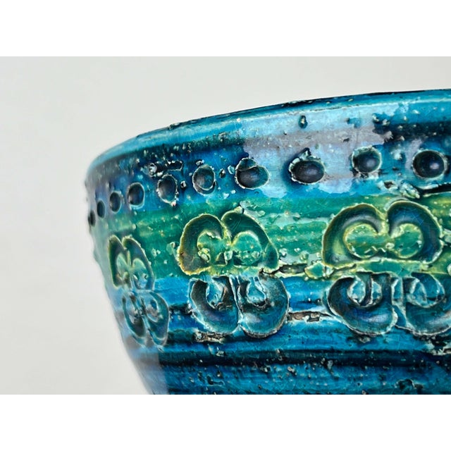 Mid-Century Modern Rimini Blue Pottery Candleholder by Aldo Londi for Bitossi, Italy, 1960s For Sale - Image 10 of 18