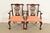 An outstanding pair of Chippendale or Georgian style armchairs or dining captain chairs By Baker Furniture USA, Circa...