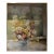 Large 49" Mid-Century Modern Floral Still Life Oil Painting by Ilona Wellman For Sale